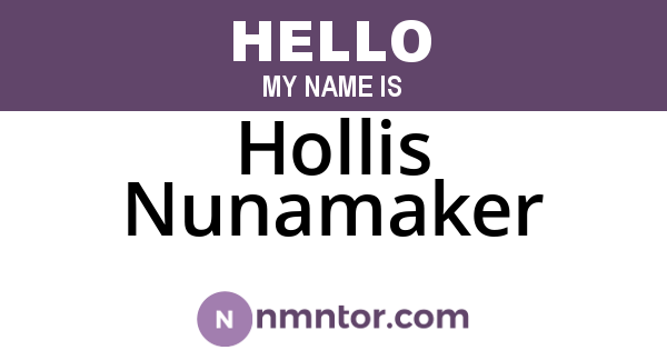 Hollis Nunamaker