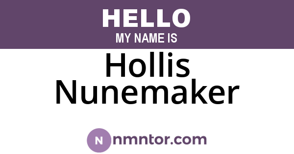 Hollis Nunemaker