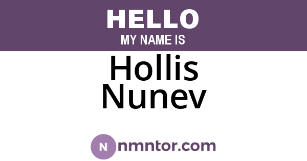 Hollis Nunev