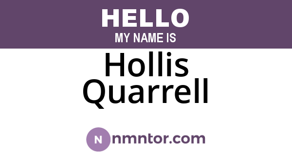 Hollis Quarrell