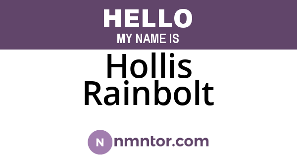Hollis Rainbolt