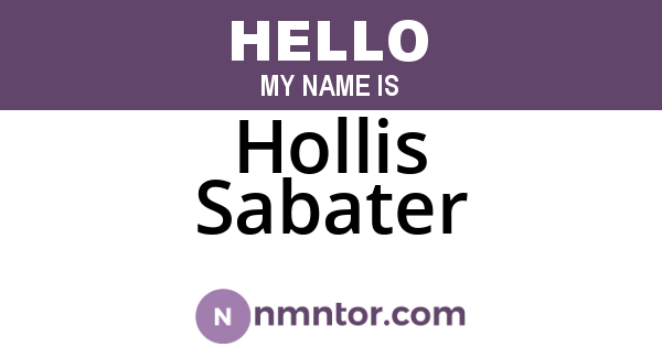 Hollis Sabater
