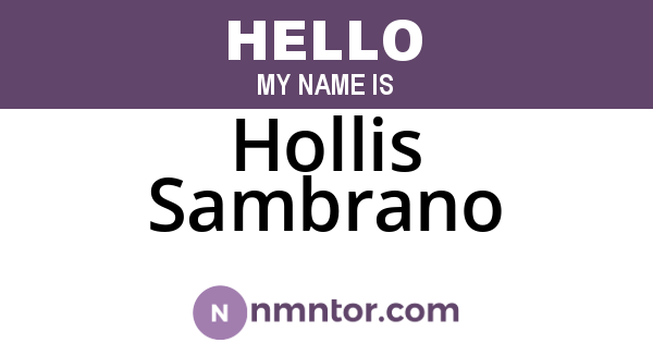 Hollis Sambrano