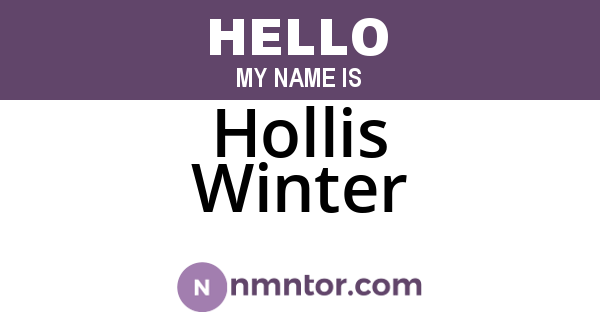 Hollis Winter