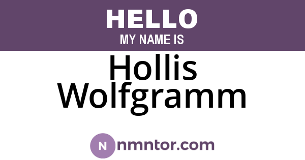 Hollis Wolfgramm