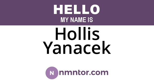Hollis Yanacek