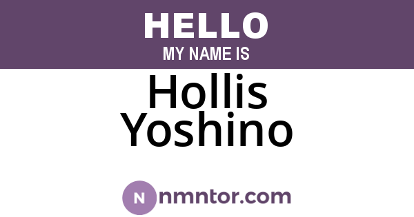 Hollis Yoshino