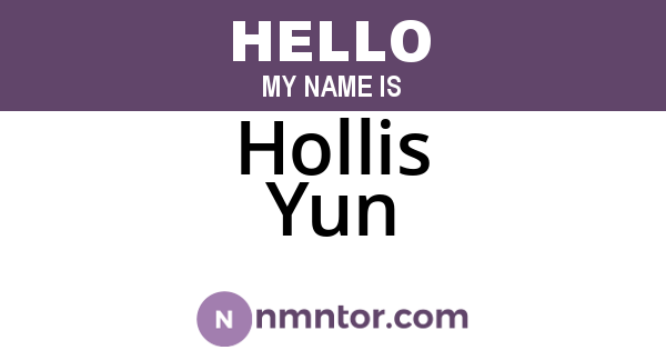 Hollis Yun