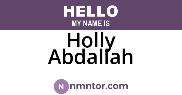Holly Abdallah