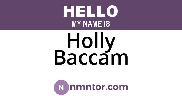 Holly Baccam