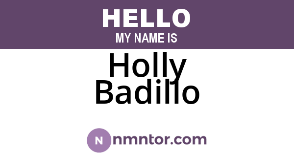 Holly Badillo