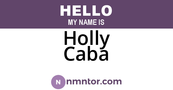Holly Caba