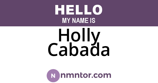 Holly Cabada