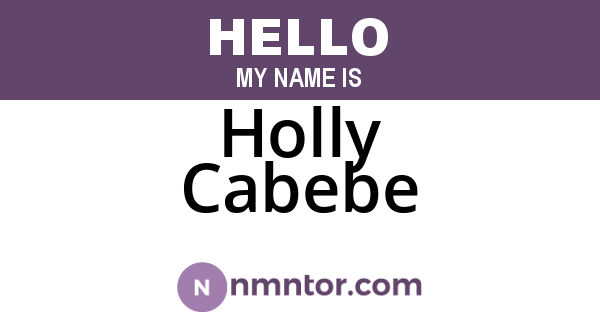 Holly Cabebe