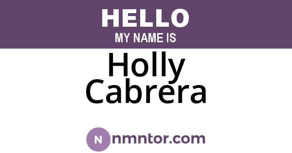 Holly Cabrera