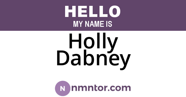 Holly Dabney