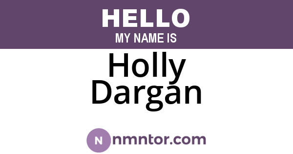 Holly Dargan