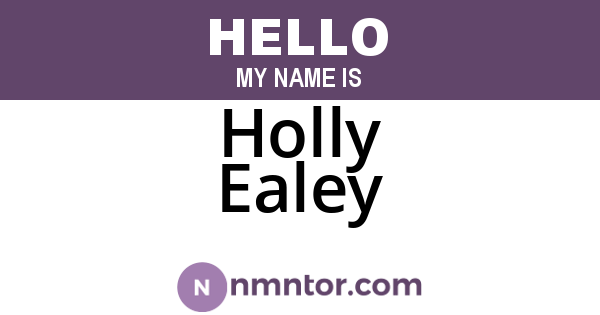 Holly Ealey