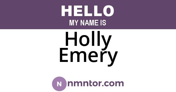 Holly Emery