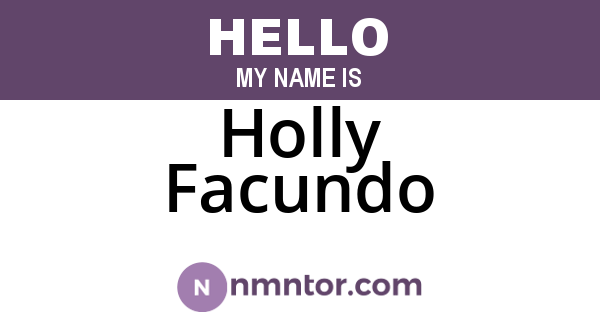 Holly Facundo