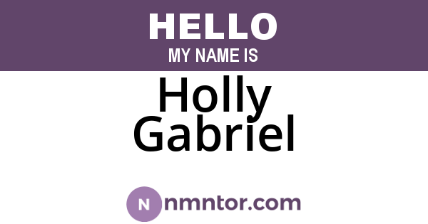 Holly Gabriel