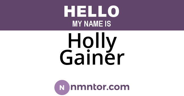 Holly Gainer