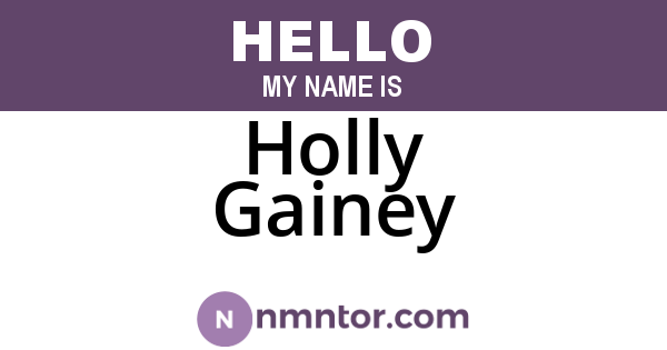 Holly Gainey