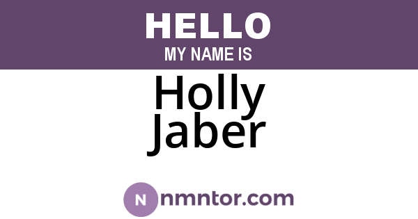 Holly Jaber