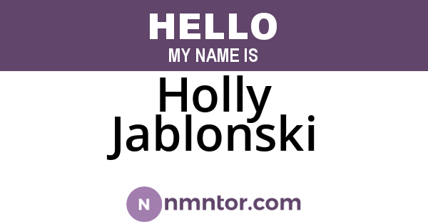 Holly Jablonski