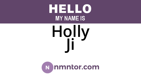 Holly Ji