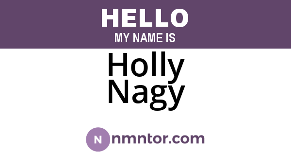 Holly Nagy