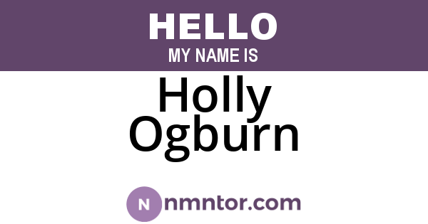 Holly Ogburn