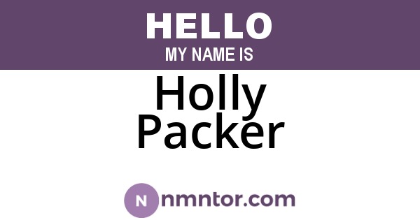 Holly Packer