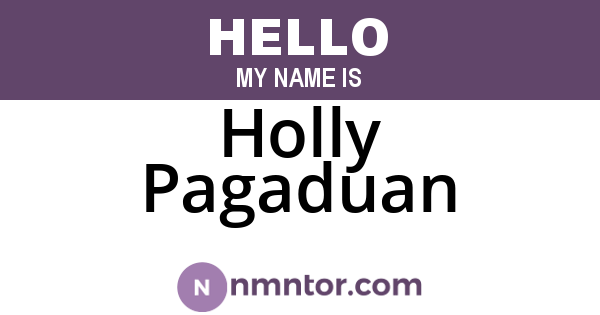 Holly Pagaduan