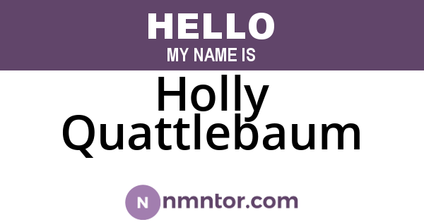 Holly Quattlebaum