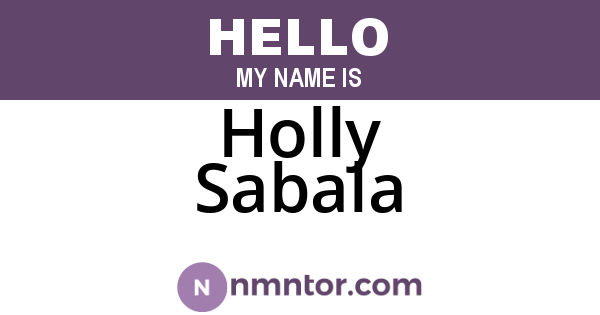 Holly Sabala