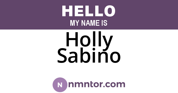 Holly Sabino