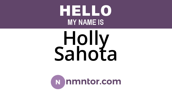 Holly Sahota