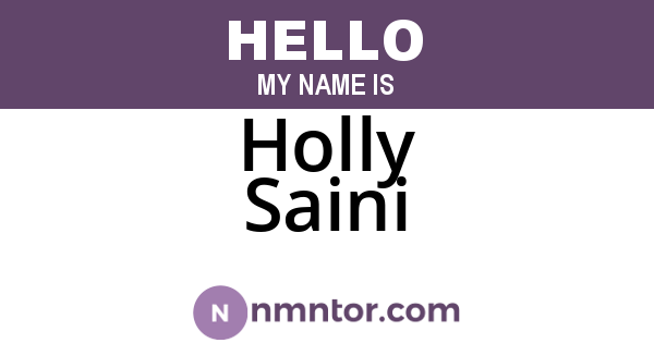 Holly Saini