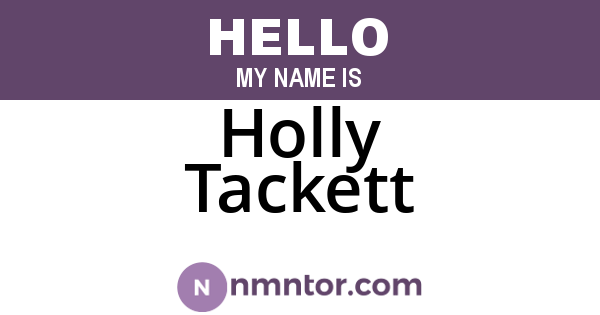 Holly Tackett