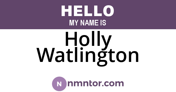 Holly Watlington