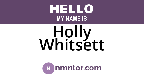 Holly Whitsett