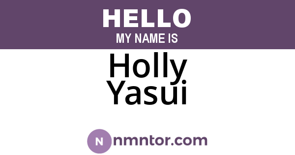 Holly Yasui