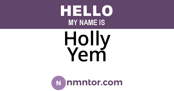 Holly Yem