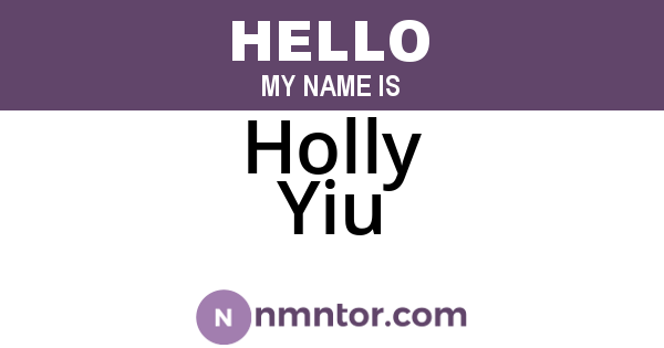 Holly Yiu