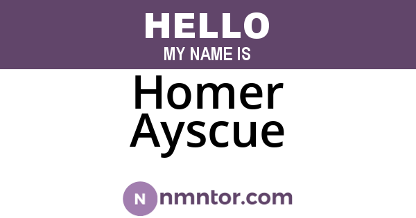 Homer Ayscue