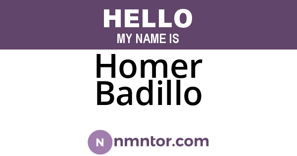 Homer Badillo