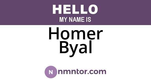 Homer Byal