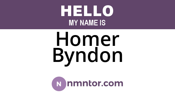 Homer Byndon
