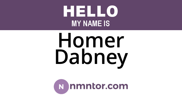 Homer Dabney